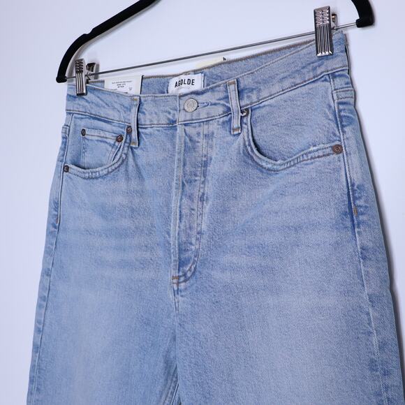 AGOLDE NEW Riley Cropped High Rise Straight Jean Bitter Light Washed Women's 28 - Picture 4 of 12